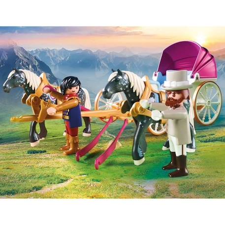 PLAYMOBIL - 70449 - Calèche et couple royal - Princesses JAUNE 6 - vertbaudet enfant 