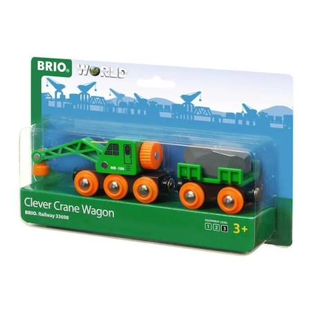 BRIO - Wagon Grue Ingénieux - Accessoire aimanté pour circuit de train en bois - Mixte dès 3 ans VERT 5 - vertbaudet enfant 