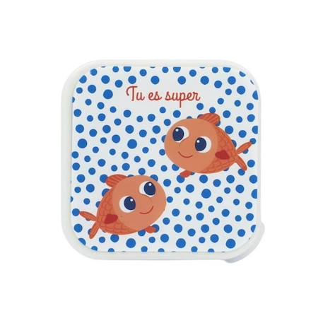 Draeger la carterie - Boîte à goûter PETITS POISSONS ROUGES - Multicolore BLEU 2 - vertbaudet enfant 