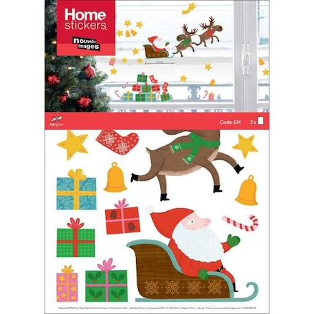 Homestickers Noël Renes et Cadeaux pour fenetre MARRON 3 - vertbaudet enfant 