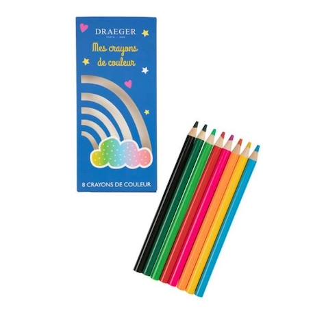 Paris 8 crayons de couleur arc-en-ciel - 3045671063074 BLEU 2 - vertbaudet enfant 