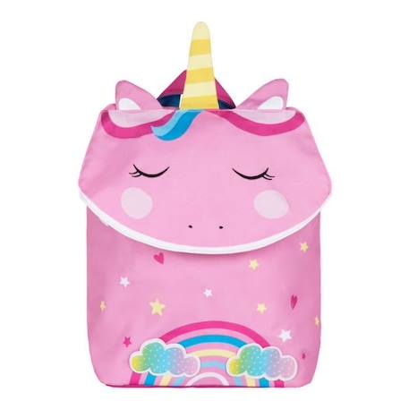 Sac À Dos Licorne Rose - Draeger Paris - Grand Format - Enfant Fille - Polyester Recyclé - 26x13x34 cm  - vertbaudet enfant