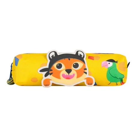 Trousse pour enfant - Draeger Paris - Tigre Pirate - Jaune - Polyester recyclé - 19x4x6 cm JAUNE 1 - vertbaudet enfant 