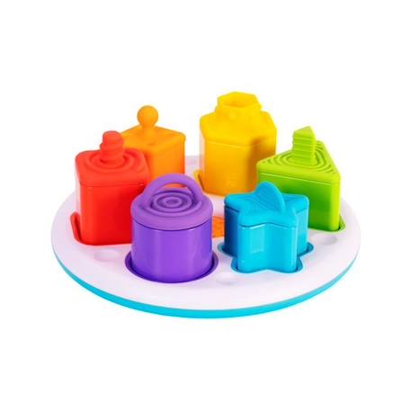 Plateau Tomy - Trieur de Formes pour Enfant - 6 Formes Colorées Amovibles - Dès 10 Mois BLANC 2 - vertbaudet enfant 