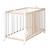 ROBA Lit Bébé Pliant 60x120 cm en Bois Massif - Fold Up - Hauteur Réglable - Roulettes à Freins - Bicolore BEIGE 1 - vertbaudet enfant 