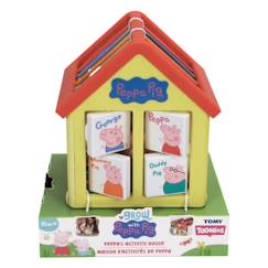 Jouet-Premier âge-Premières manipulations-Maison d'activités de Peppa - TOOMIES - trieur de formes - 4 formes - fenêtres tournantes