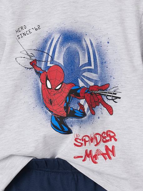 Pyjama bicolore garçon Marvel® Spider-Man Gris chiné/marine 4 - vertbaudet enfant 