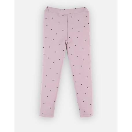 Jegging en interlock à pois GRIS+ROSE 6 - vertbaudet enfant 