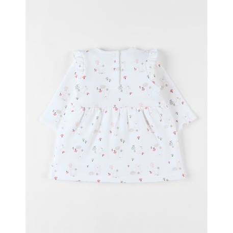 Robe imprimé lapin en Sweatoloudoux® BLANC 4 - vertbaudet enfant 