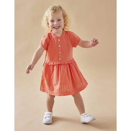 Set robe + bloomer en popeline gaufrée ROUGE 3 - vertbaudet enfant 