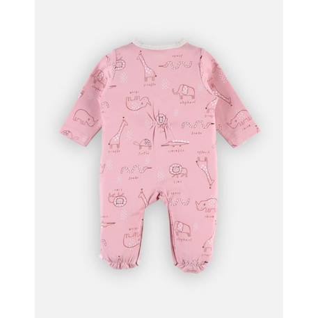 Pyjama 1 pièce imprimé animaux de la savane ROSE 2 - vertbaudet enfant 