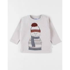 T-shirt manches longues Nouky en jersey chiné  - vertbaudet enfant