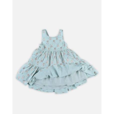 Robe à fines bretelles impirmé lapin lurex BLEU 4 - vertbaudet enfant 