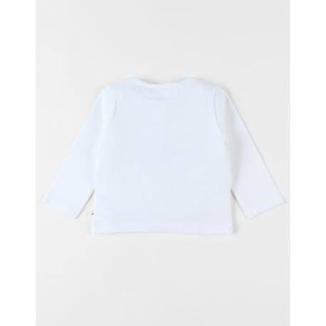 T-shirt manches longues écru imprimé raton laveur BLANC 2 - vertbaudet enfant 