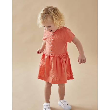 Bébé-Set robe + bloomer en popeline gaufrée