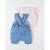 Set salopette denim + t-shirt BLEU 4 - vertbaudet enfant 