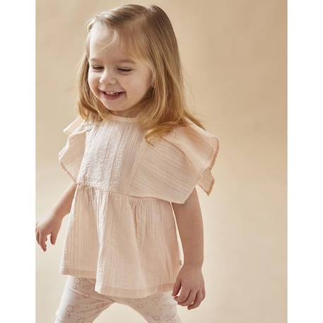 Set blouse uni + legging imprimé ROSE 2 - vertbaudet enfant 