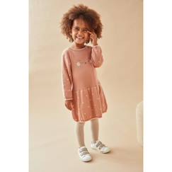 Robe manches longues en tricot motif chat  - vertbaudet enfant