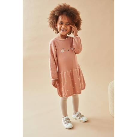 Robe manches longues en tricot motif chat ROSE 1 - vertbaudet enfant 