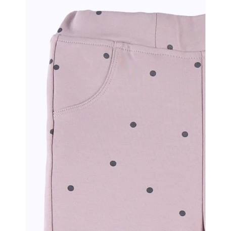 Jegging en interlock à pois GRIS+ROSE 7 - vertbaudet enfant 