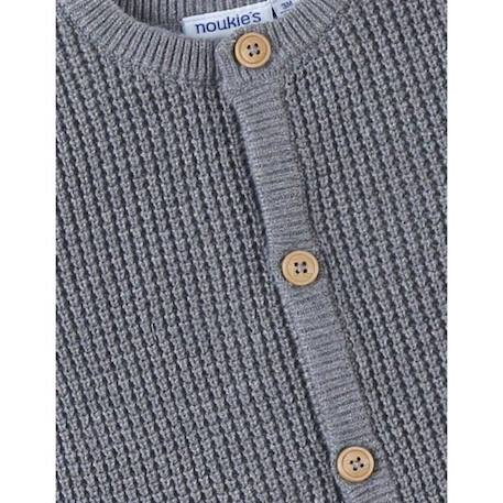 Cardigan en tricot anthracite chiné GRIS 3 - vertbaudet enfant 