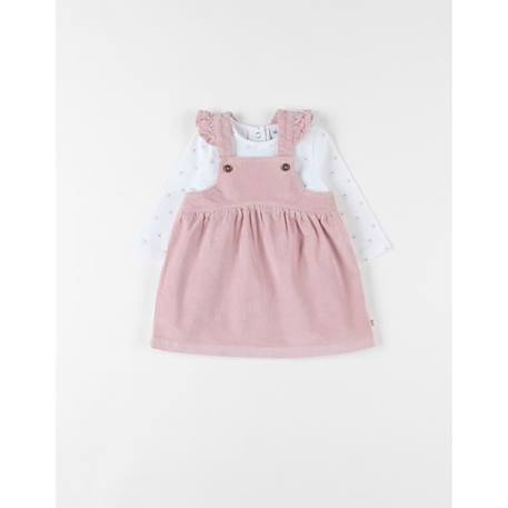 Ensemble robe velours côtélé + t-shirt manches longues ROSE 3 - vertbaudet enfant 