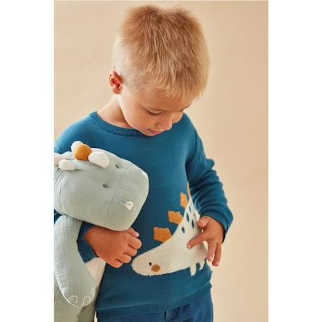 Pull en tricot motif dinosaure BLEU 2 - vertbaudet enfant 