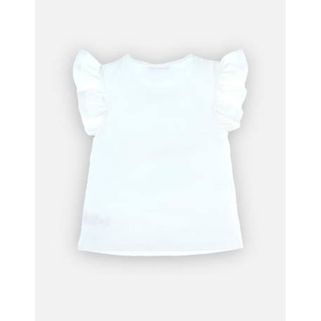 T-shirt manches courtes imprimé fille BLANC 3 - vertbaudet enfant 