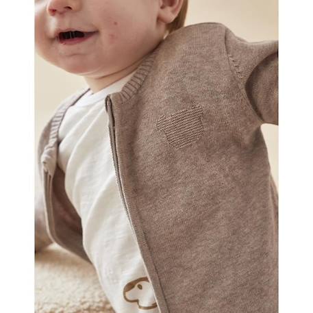 Cardigan en tricot fin BEIGE+BLANC+BLEU+ORANGE+ROSE+VERT 3 - vertbaudet enfant 