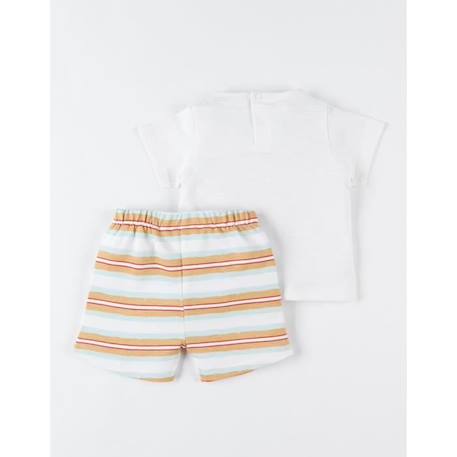 Set t-shirt soleil + short rayé JAUNE 4 - vertbaudet enfant 