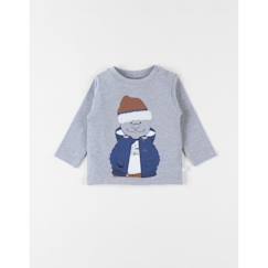 T-shirt manches longues imprimé Nouky gris  - vertbaudet enfant