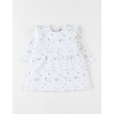 Robe imprimé lapin en Sweatoloudoux® BLANC 3 - vertbaudet enfant 