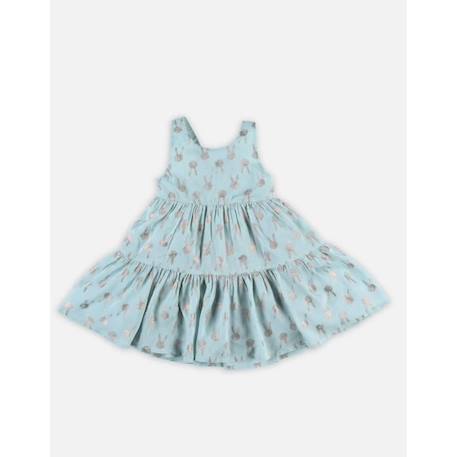 Robe à fines bretelles impirmé lapin lurex BLEU 1 - vertbaudet enfant 