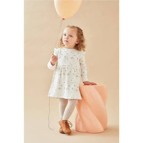 Robe imprimé lapin en Sweatoloudoux®  - vertbaudet enfant