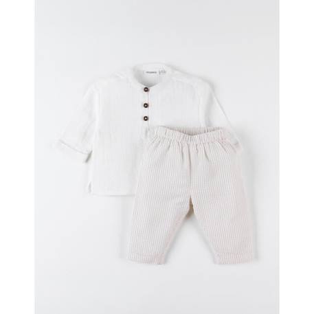 Ensemble cérémonie chemise et pantalon BEIGE 3 - vertbaudet enfant 