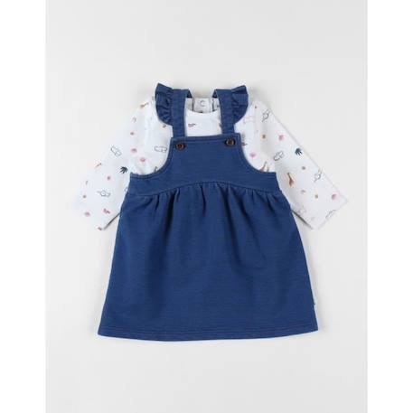 Ensemble robe en velours côtelé et t-shirt imprimé BLANC 3 - vertbaudet enfant 