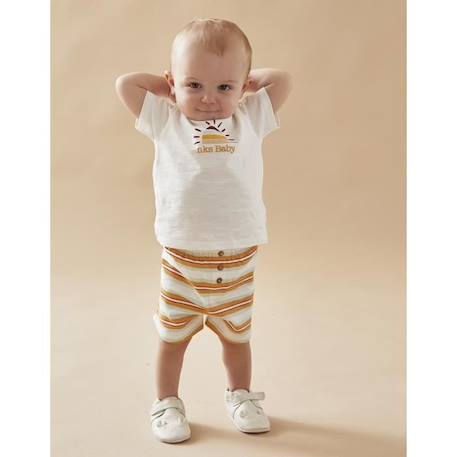 Bébé-Ensemble-Set t-shirt soleil + short rayé