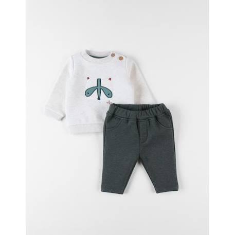 Set sweat et jogging imprimé renard BEIGE 1 - vertbaudet enfant 