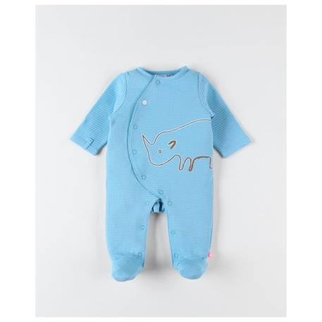 Pyjama 1 pièce en jersey gaufré imprimé rhino  - vertbaudet enfant