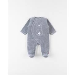 Bébé-Pyjama, surpyjama-Pyjama 1 pièce broderie lapin en velours