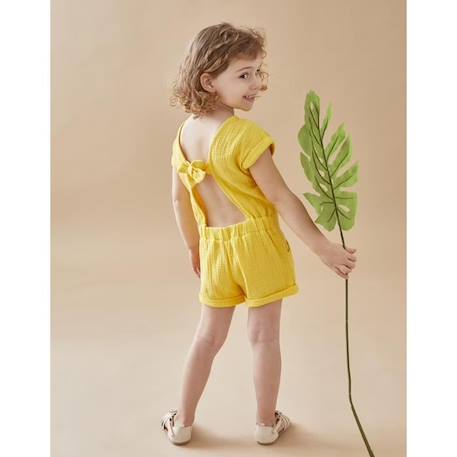 Combishort mousseline de coton JAUNE 2 - vertbaudet enfant 