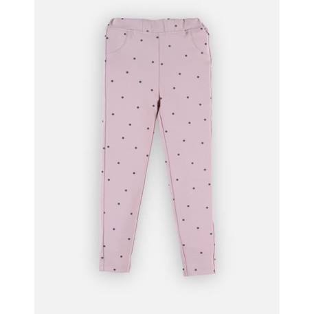 Jegging en interlock à pois GRIS+ROSE 8 - vertbaudet enfant 