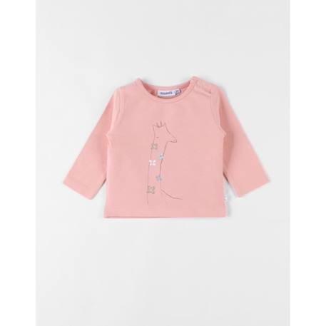 T-shirt manches longues motif girafe ROSE 1 - vertbaudet enfant 