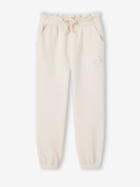 Fille-Pantalon jogging en molleton fille ceinture paperbag