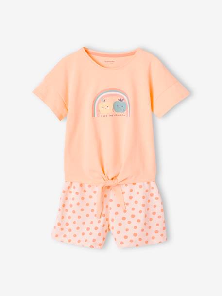 Pyjashort fille arc-en-ciel pêche 1 - vertbaudet enfant 