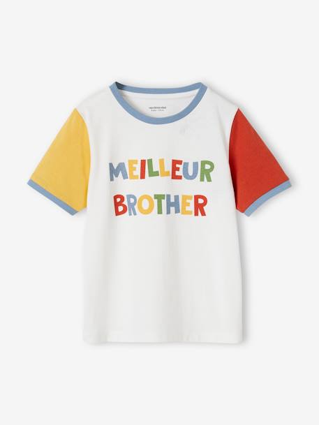 Pyjashort garçon 'Meilleur Brother' bleu ciel 3 - vertbaudet enfant 