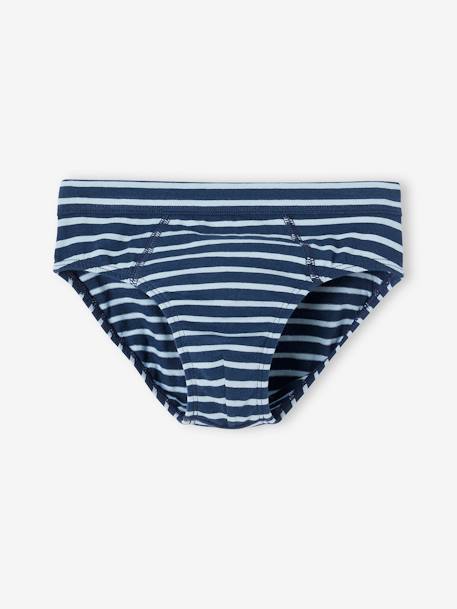 Lot de 7 slips stretch baleines garçon en coton bio bleu ciel 7 - vertbaudet enfant 