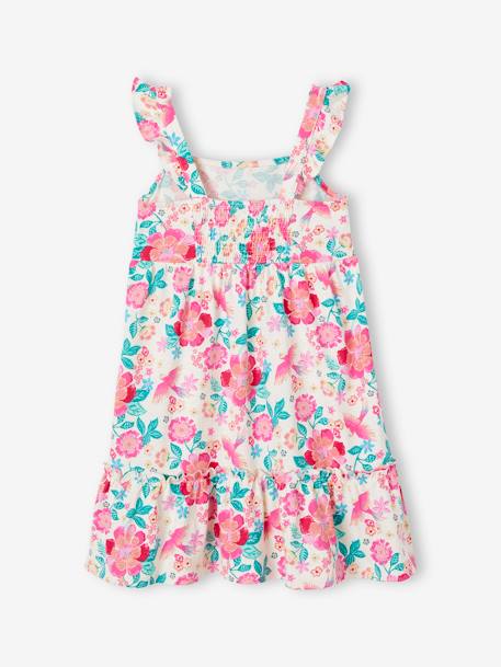 Robe à bretelles volantées et smocks fille multicolore 4 - vertbaudet enfant 