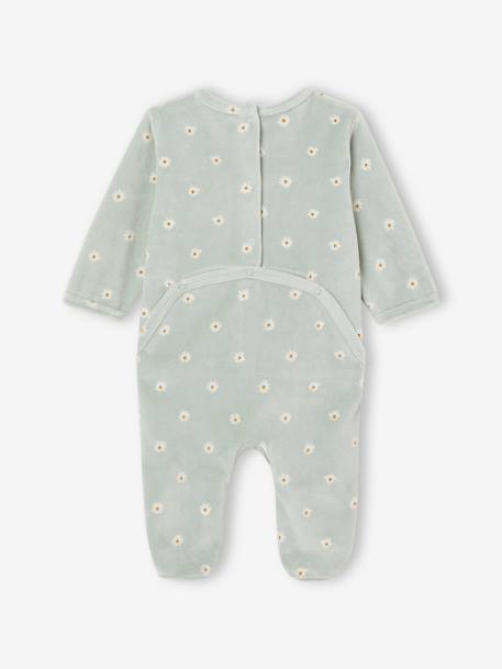 Lot de 2 dors-bien bébé en velours jaune pâle 4 - vertbaudet enfant 