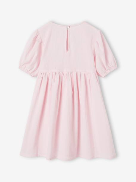 Robe en seersucker fille lilas+rose pâle 2 - vertbaudet enfant 